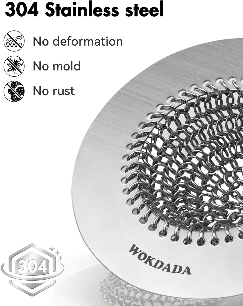 WOKDADA Sink Strainer with Stopper, Wokdada Revolutionary Clog-Free Food Catcher for Garbage Disposal
